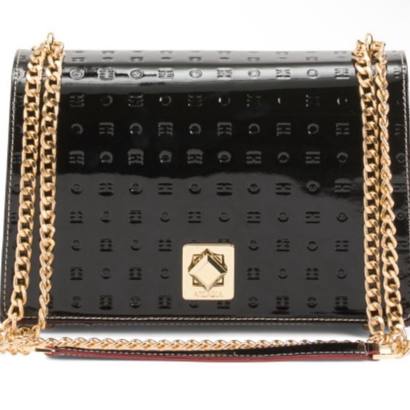 Arcadia Handbags - Arcadia Luxury Black and Gold Designer Shoulder or Crossbody Bag